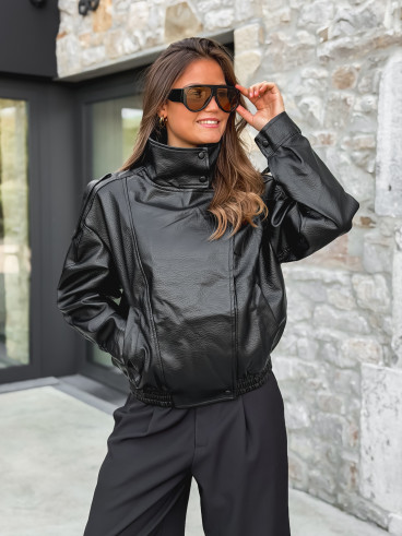Veste en simili Merianna - Noir
