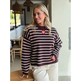 Pull Ligné Paloma - Bordeaux