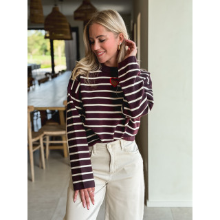 Pull Ligné Paloma - Bordeaux