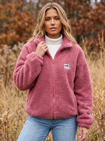 Gilet teddy Pinta - Vieux rose