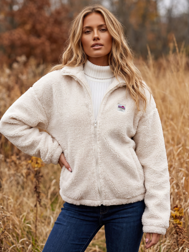 Gilet teddy Pinta - Ecru