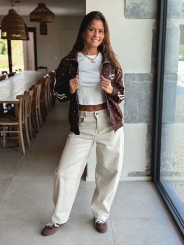 Gilet à pois Mazélia - Chocolat