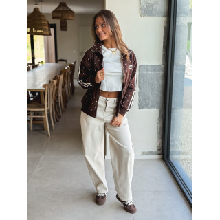 Gilet à pois Mazélia - Chocolat