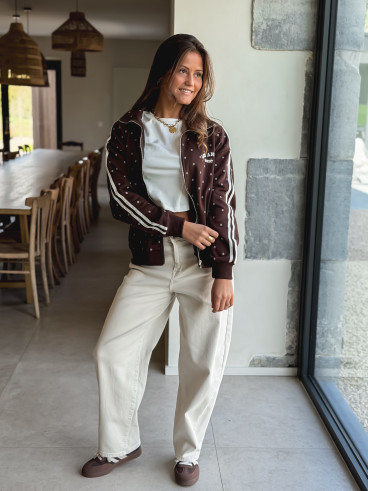 Gilet à pois Mazélia - Chocolat