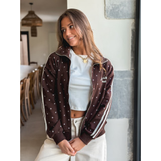 Gilet à pois Mazélia - Chocolat