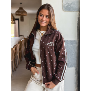 Gilet à pois Mazélia - Chocolat