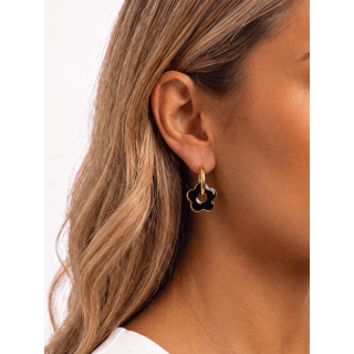 Boucles d'oreilles Primerose - Doré/Noir