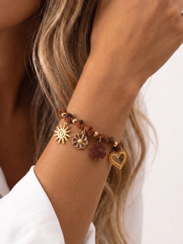 Bracelet Tifenn - Doré/Camel