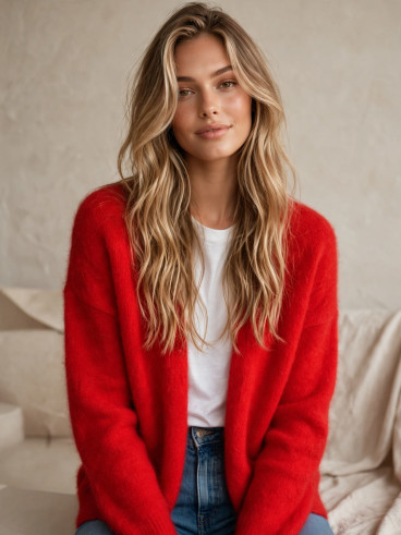 Gilet Mona - Rouge