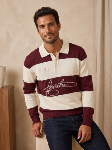 Pull ligné Harry - Bordeaux Pull ligné Harry - Bordeaux