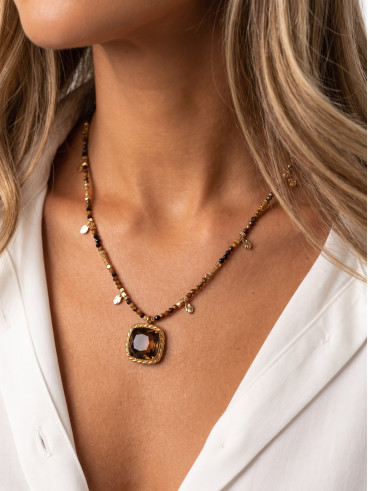 Collier Billie - Chocolat