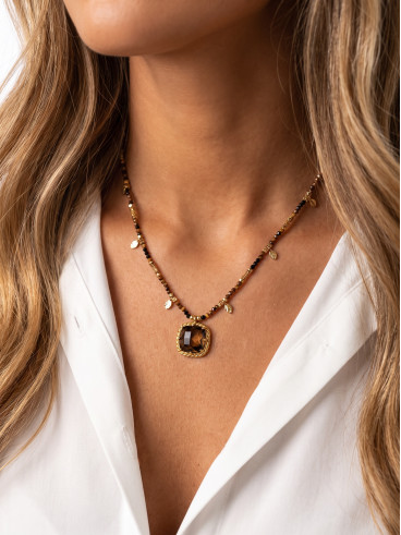 Collier Billie - Chocolat