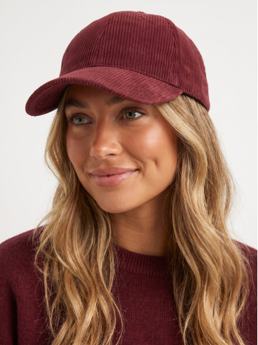 Casquette en velours Maé - Bordeaux