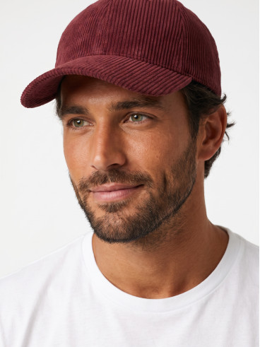 Casquette en velours Maé - Bordeaux