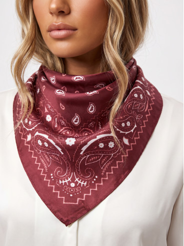 Foulard à motifs Félicie - Bordeaux