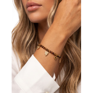 Bracelet Névara - Doré/Chocolat