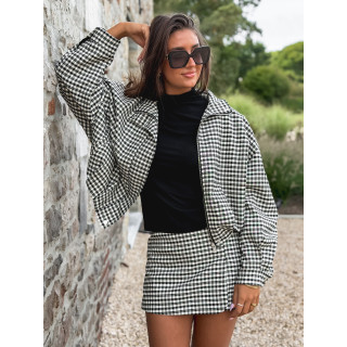 Jupe short Melodia - Ecru/Noir