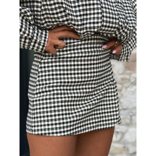 Jupe short Melodia - Ecru/Noir