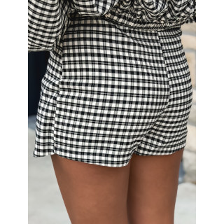 Jupe short Melodia - Ecru/Noir