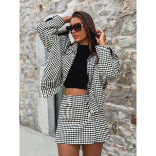 Jupe short Melodia - Ecru/Noir