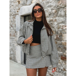 Jupe short Melodia - Ecru/Noir