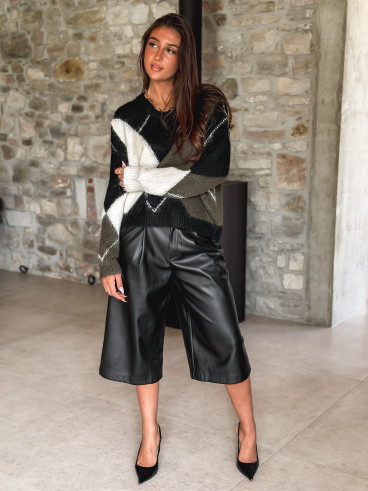 Pull Oxana - Noir/Kaki