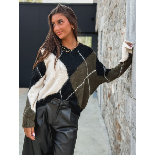 Pull Oxana - Noir/Kaki