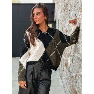 Pull Oxana - Noir/Kaki