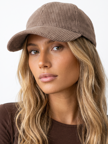 Casquette en velours Maé - taupe