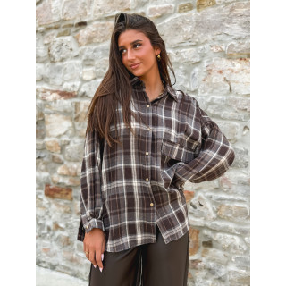 Chemise à carreaux Marilena - Chocolat