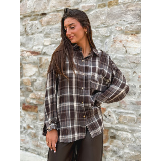 Chemise à carreaux Marilena - Chocolat