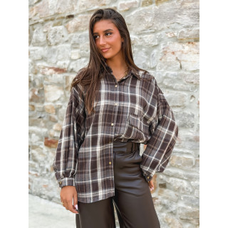 Chemise à carreaux Marilena - Chocolat