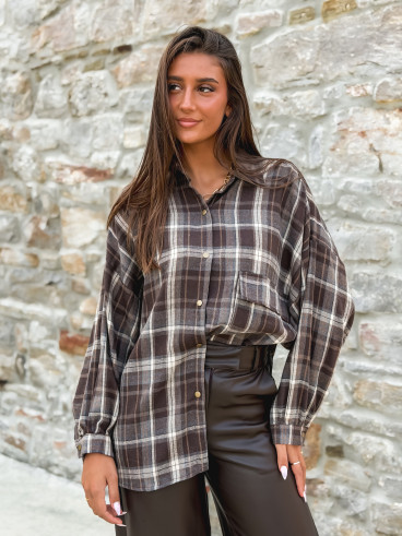 Chemise à carreaux Marilena - Chocolat