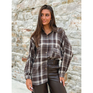 Chemise à carreaux Marilena - Chocolat