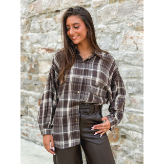 Chemise à carreaux Marilena - Chocolat