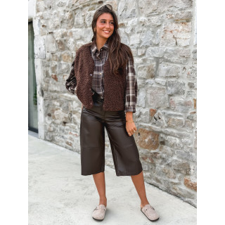 Gilet teddy Natanaëlle - Chocolat