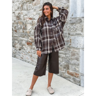 Chemise à carreaux Marilena - Chocolat