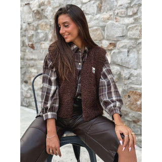 Chemise à carreaux Marilena - Chocolat