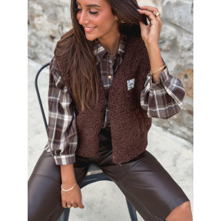 Chemise à carreaux Marilena - Chocolat