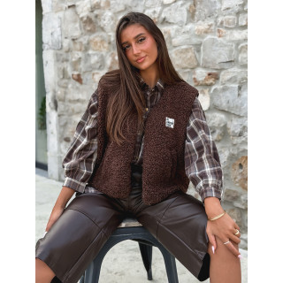 Chemise à carreaux Marilena - Chocolat