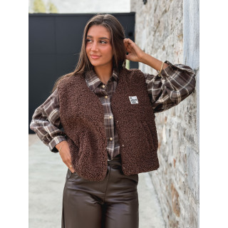 Chemise à carreaux Marilena - Chocolat