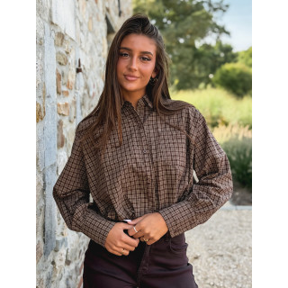 Crop chemise Nesta - Chocolat