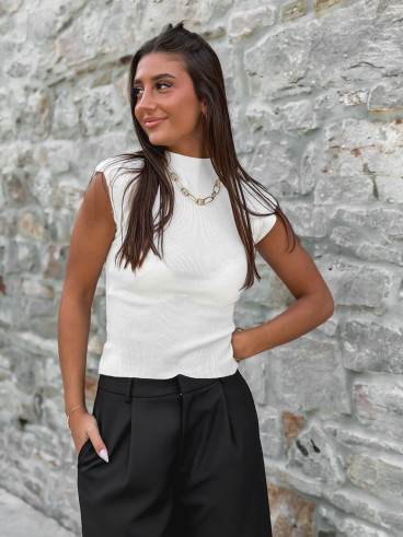 Blouse sans manches Anouk - Crème Blouse sans manches Anouk - Crème