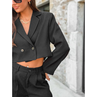 Blazer à strass Alana - Noir