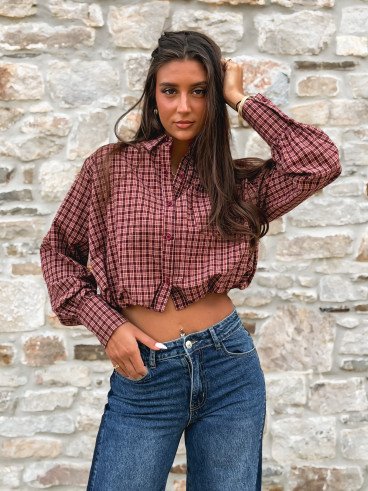 Crop chemise Nesta - Bordeaux