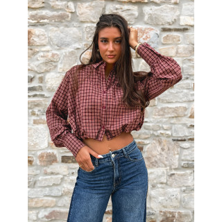 Crop chemise Nesta - Bordeaux
