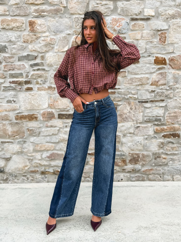Crop chemise Nesta - Bordeaux