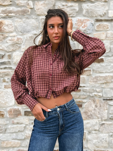 Crop chemise Nesta - Bordeaux