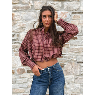 Crop chemise Nesta - Bordeaux