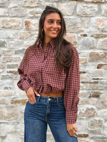 Crop chemise Nesta - Bordeaux